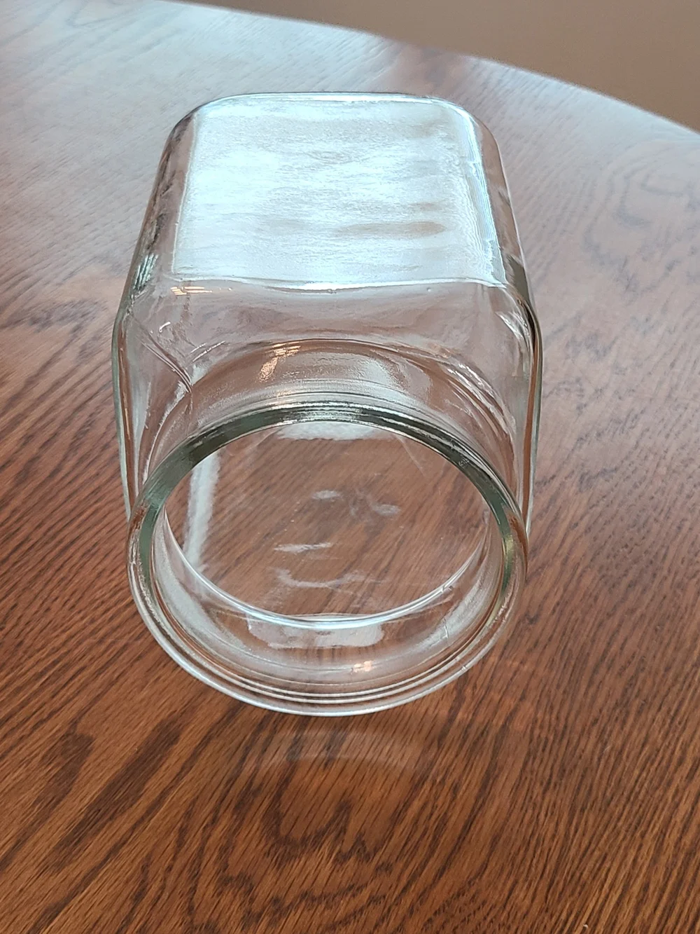 Anchor Hocking Clear Glass Square Pantry Jar.